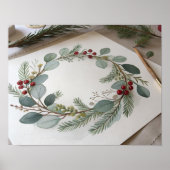 Hand-Painted Botanical ポスター (正面)