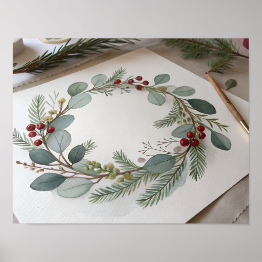 Hand-Painted Botanical ポスター (正面)