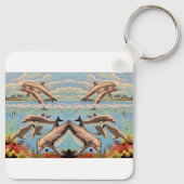 Hand Painted By Number | Playful Dolphins | キーホルダー (裏面)