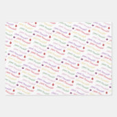 Hand Painted cute and fun Hannukah patterned ラッピングペーパーシート (正面3)