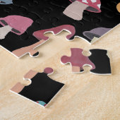 Hand Painted Cute Mushroom Fungi Pattern ジグソーパズル (側面)