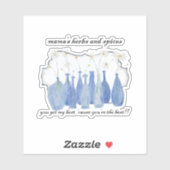 Hand Painted Daisy Rosemary Jar Bottle  シール (シート)