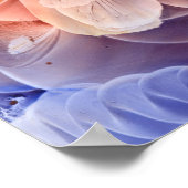 Hand Painted Fantasy Floral Art Glowing Abstract ポスター (角)