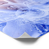 Hand Painted Fantasy Floral Art - Yellow Red Blue  ポスター (角)