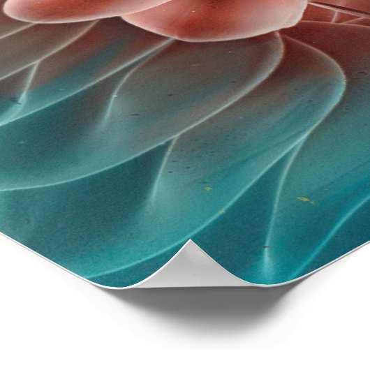 Hand Painted Floral Fantasy Art ポスター (角)