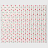 Hand Painted Floral Garland Holiday Wrapping Paper ラッピングペーパー (フラット)