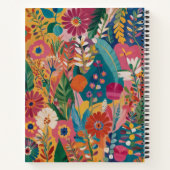 Hand-painted Floral Spiral Colorful Notebook  ノートブック (裏面)