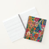 Hand-painted Floral Spiral Colorful Notebook  ノートブック (内部)