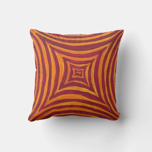 Hand-Painted Geometric Pattern Cushion クッション (裏面)