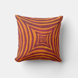 Hand-Painted Geometric Pattern Cushion クッション