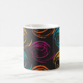 Hand painted grange texture. Ink geometric element コーヒーマグカップ (中央)