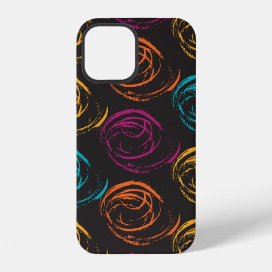 Hand painted grange texture. Ink geometric element iPhoneケース (裏面)
