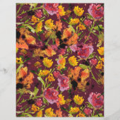 Hand-Painted Ink Florals Paper Sheet (正面)