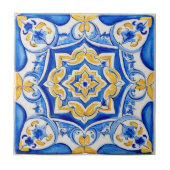 Hand-Painted Majolica Pattern タイル (正面)