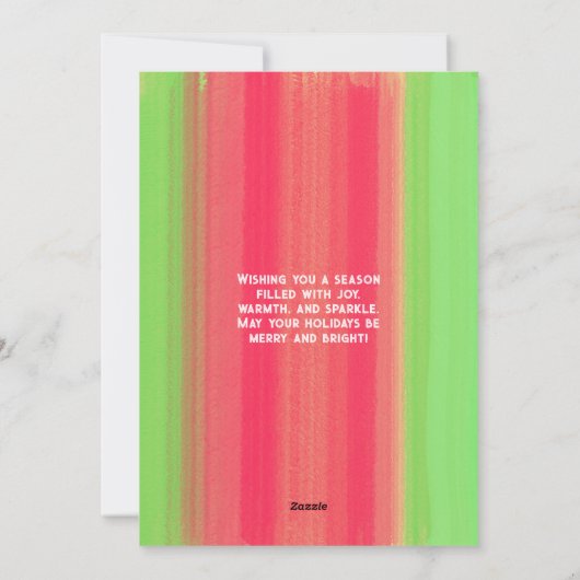 Hand Painted Merry and Bright シーズンカード (裏面)