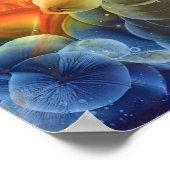 Hand Painted Multicolor Abstract Painting ポスター (角)