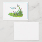 Hand Painted Nantucket Island Blank Flat ノートカード (正面/裏面)