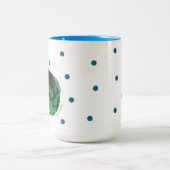 Hand-painted Peafowl Mug ツートーンマグカップ (中央)