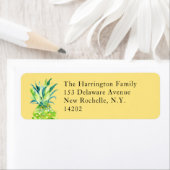 Hand-Painted Pineapple Buttercream Return Address  ラベル (インサイチュ)