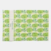 Hand-Painted PIneapple Personalized Buttercream キッチンタオル (横)