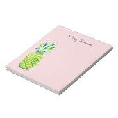 Hand-Painted Pineapple Pink Grocery List       ノートパッド (回転)