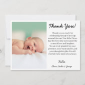 Hand-Painted Pisces Birthday Thank You サンキューカード (裏面)