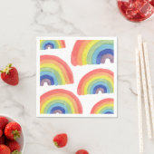 Hand Painted Rainbow Napkins スタンダードカクテルナプキン (インサイチュ)