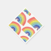Hand Painted Rainbow Napkins スタンダードカクテルナプキン (角)