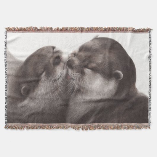 Hand Painted Realistic Wildlife Artwork スローブランケット (正面)