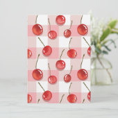 Hand-Painted Red Cherries Seamless Pattern 招待状 (スタンド正面)