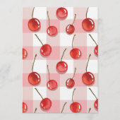 Hand-Painted Red Cherries Seamless Pattern 招待状 (正面)