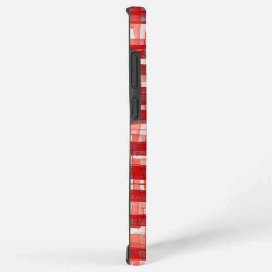 Hand-Painted Red Plaid Phone Case Samsung Galaxyケース (右側面)