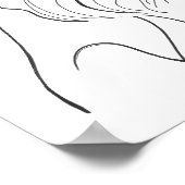 Hand Painted Schnauzer Minimalist Dog Artwork ポスター (角)