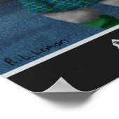 Hand Painted Scottish Raccoon Clan Lamont ポスター (角)