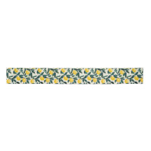 Hand-painted style Bright Yellow Lemon Patterned