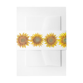 Hand Painted Sunflower Invitation Belly Band 招待状ベリーバンド
