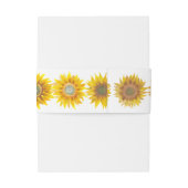 Hand Painted Sunflower Invitation Belly Band 招待状ベリーバンド (裏面例)