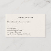 Hand Painted Symmetrical Orange and Green Florals 名刺 (裏面)