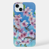 Hand Painted Trendy Watercolour Cherry Blossoms iPhoneケース (裏面)