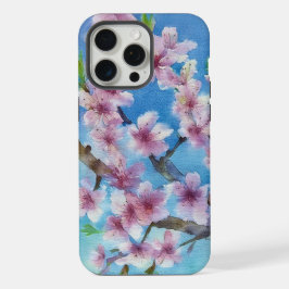 Hand Painted Trendy Watercolour Cherry Blossoms iPhone 15 Pro Maxケース