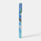 Hand Painted Trendy Watercolour Cherry Blossoms iPhone 15ケース (右側面)