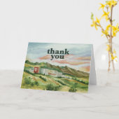 Hand-Painted University of Utah Thank You カード (黄色い花)