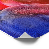 Hand Painted Vibrant Abstract Gouache Art ポスター (角)