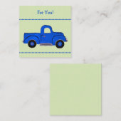 Hand Painted Vintage Blue Truck small ENCLOSURE  ノートカード (正面/裏面)