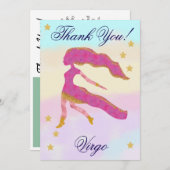Hand-Painted Virgo Birthday Thank You サンキューカード (正面/裏面)