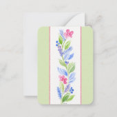 Hand Painted Watercolor Floral Note Blank ノートカード (正面)