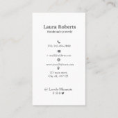 Hand-painted watercolor flowers earring display  名刺 (裏面)