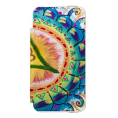 Hand Painted Watercolor Om Mandala  Incipio iPhoneウォレットケース (フォリオ 正面)