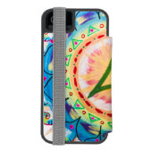 Hand Painted Watercolor Om Mandala  Incipio iPhoneウォレットケース (フォリオ裏面)