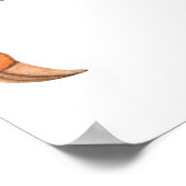 Hand painted watercolor pattern tropical cute anim ポスター (角)